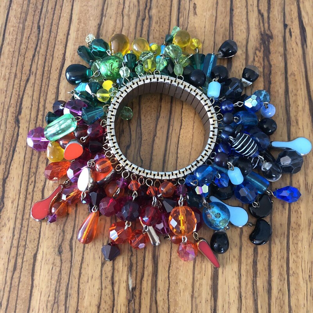 Eric Beamon 80’s Heavy Multiple Beaded Bangle Bracelet